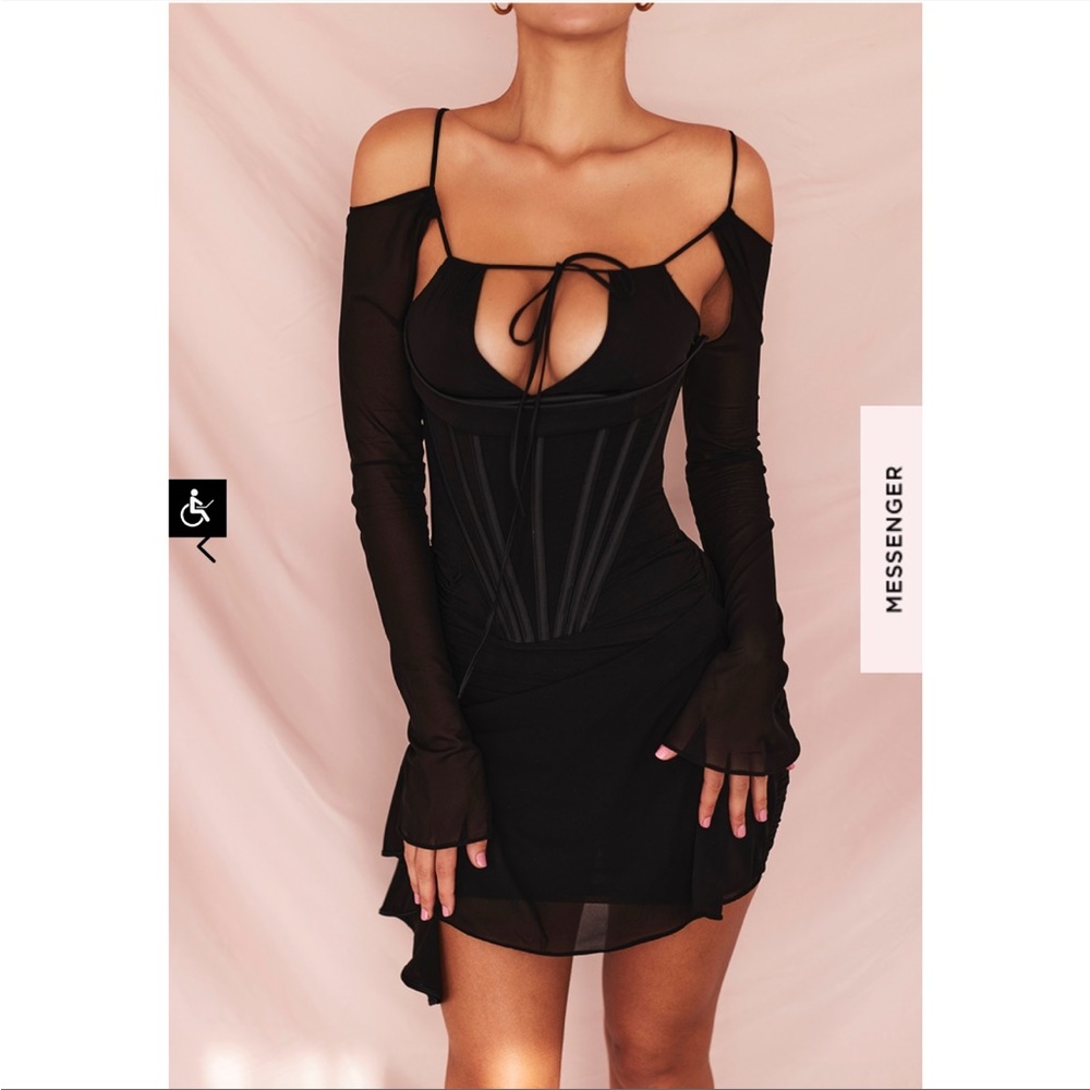 House of CB Gianna black corset dress